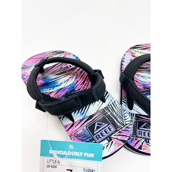 Reef Little Ahi Purple Fronds Sandals - Size 5 Toddler - Picture 9 of 9